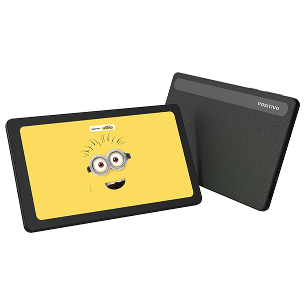 Tablet Positivo Vision TAB7 Minions 7” Android 14 64GB Octa-Core Wi-Fi 2MP Preto