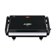 Grill Elétrico Arno Compact Uno GPTO Grelha Antiaderente Trava Lateral Preto