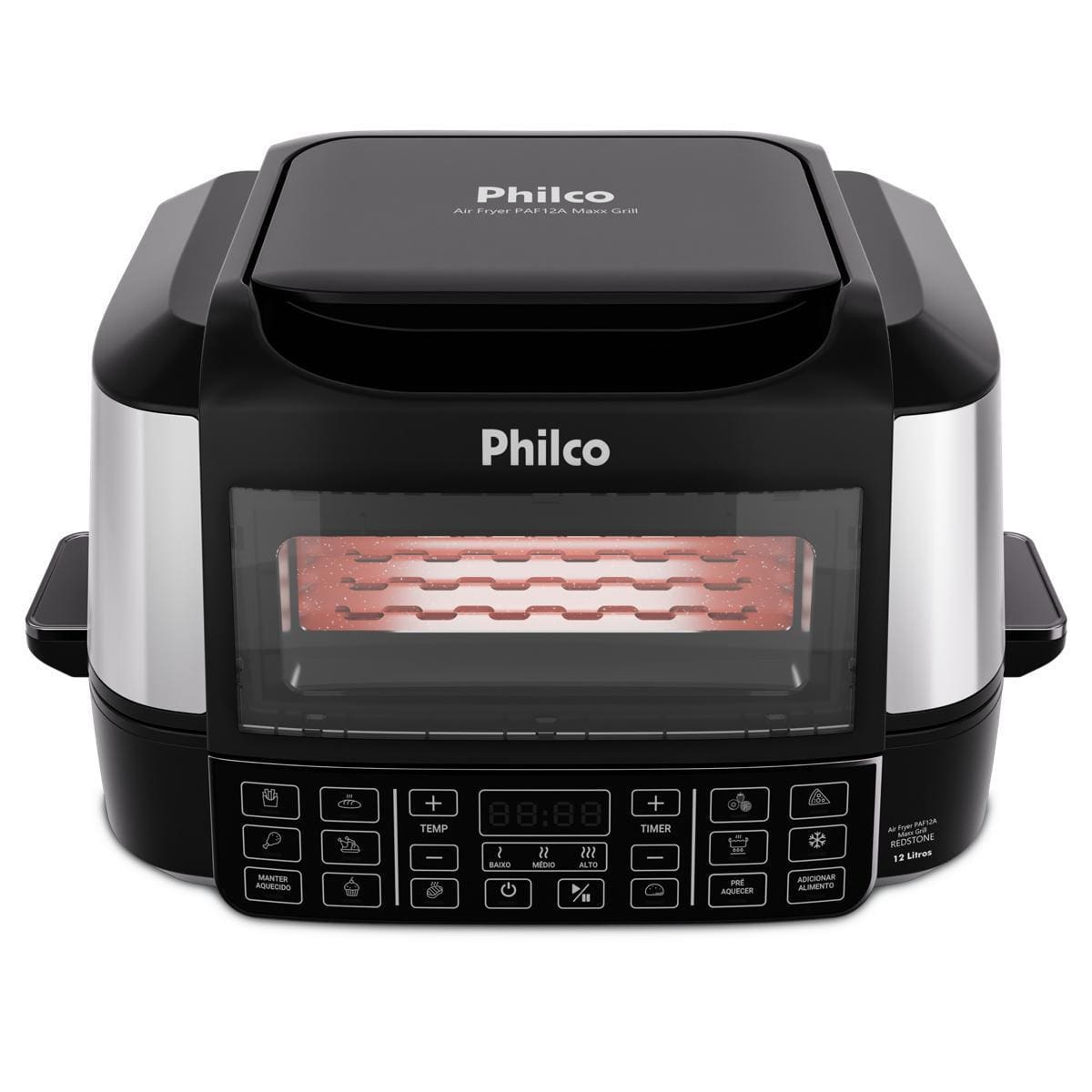 Fritadeira Elétrica Air Fryer Philco Oven PAF12A 12L Grill Preta