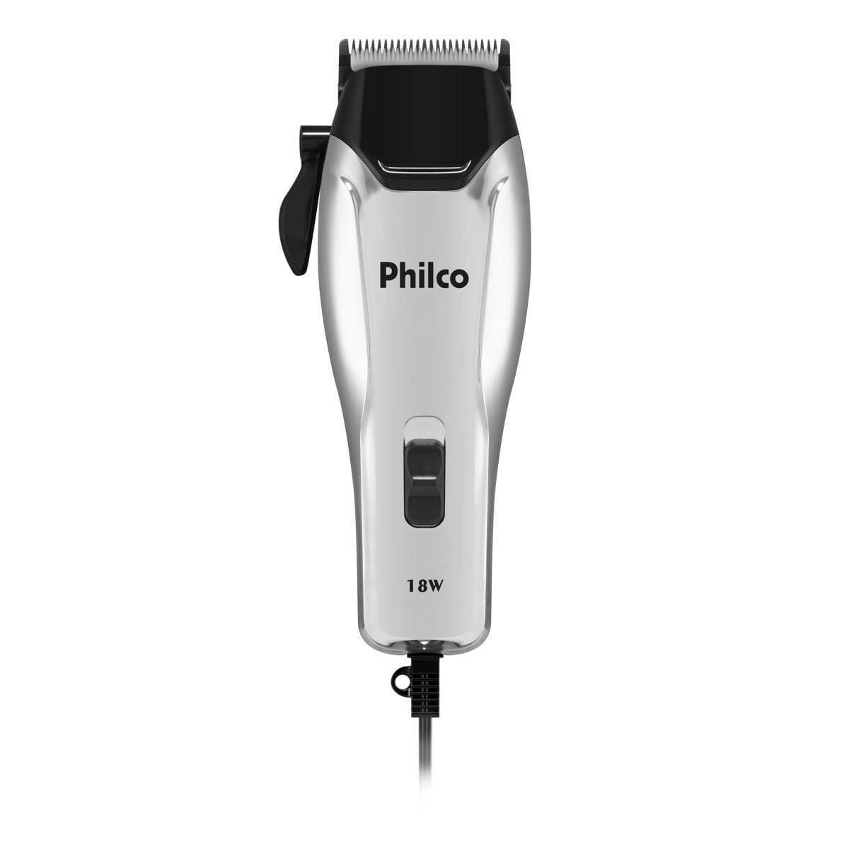 Máquina de Cortar Cabelo Philco PCR04 18W 4 Pentes Cerâmica Preto e Cromado - 220V