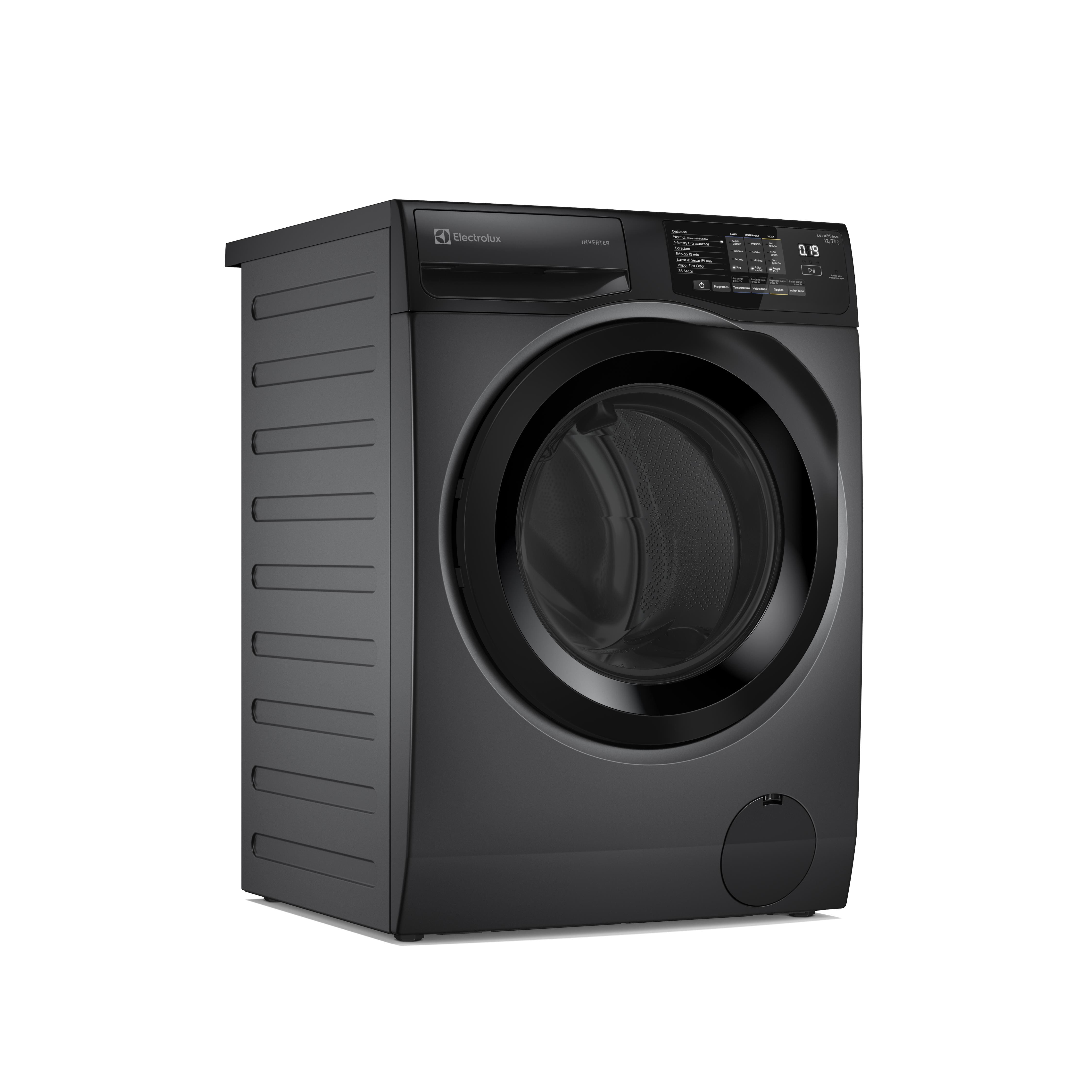 Lava e Seca Electrolux LSC12 12/7kg Água Quente Vapor Care Motor Inverter Cinza Ônix