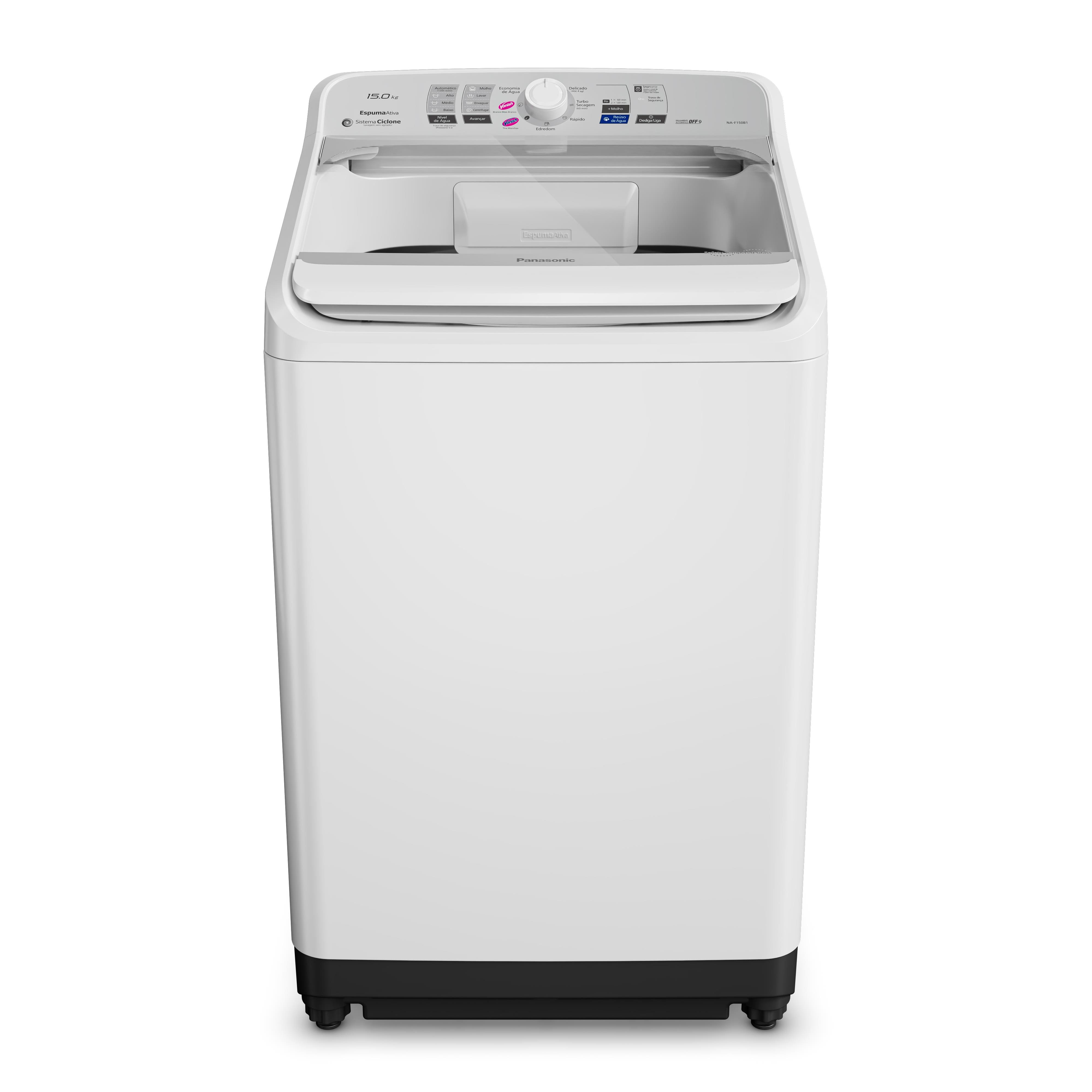Lavadora Panasonic 15kg F150WA Top Load Branca