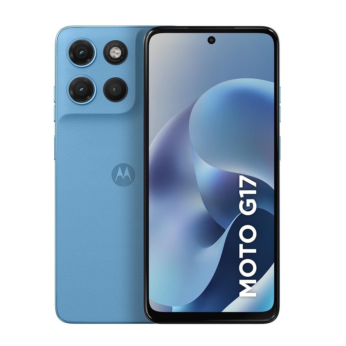Smartphone Motorola G17 Tela 6,7” 256GB 4G Câmera 50MP Azul Claro