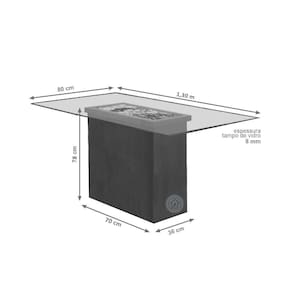 Conjunto Sala de Jantar Mesa Lina 6 Cadeiras Kiara Espresso Móveis Choco/Canela