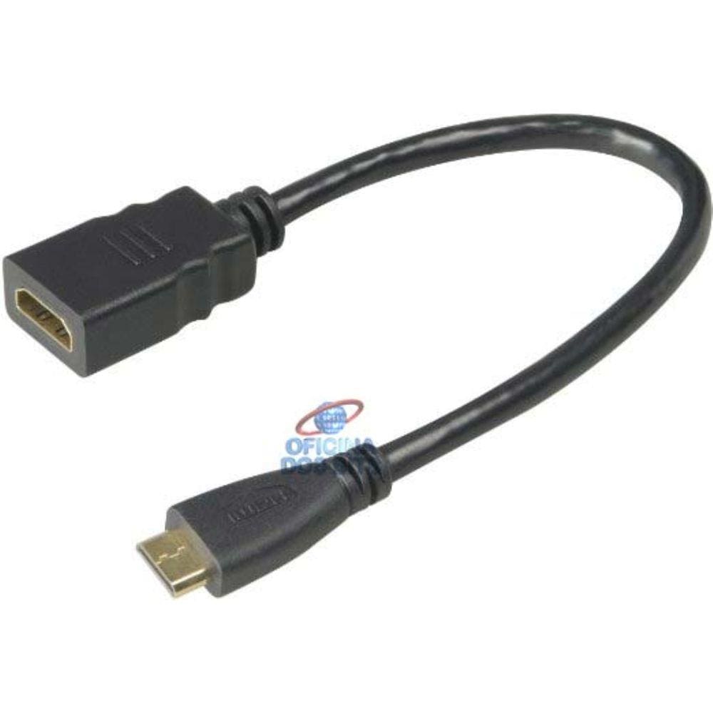 Cabo Adaptador Conversor Mini Hdmi Para Hdmi - 25Cm (Mini Hdmi M X Hdmi M) - Akasa Ak-Cbhd10-25Bk