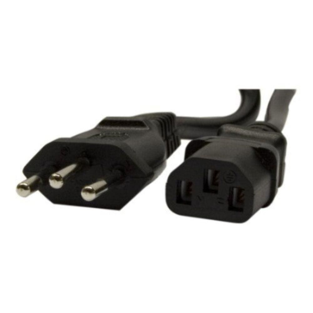 Cabo de Força 5 Metros - Tripolar - Novo Padrão Brasileiro - 0,75Mm / 10A - Para Fonte Até 1200W