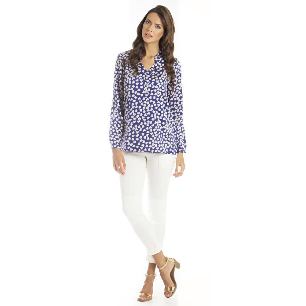 camisa de seda florida