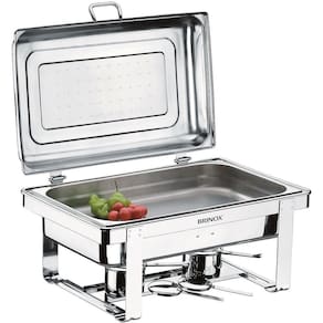 Rechaud Retangular com Fogareiro 2 Cubas Savoy 1098/202 - Brinox