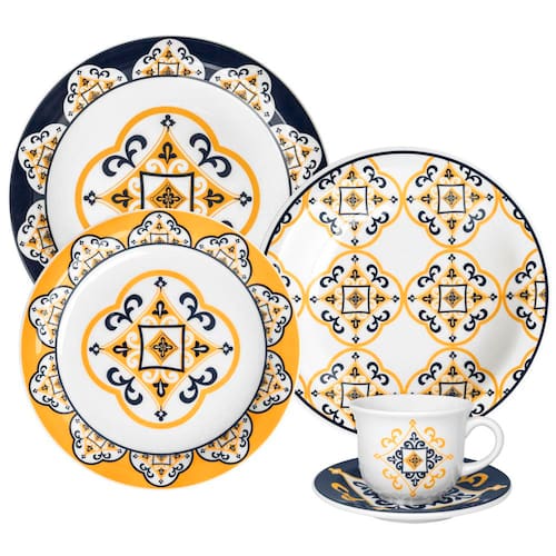 imagem-Aparelho de Jantar e Chá Oxford Floreal São Luís J591-6779 - 30 Peças