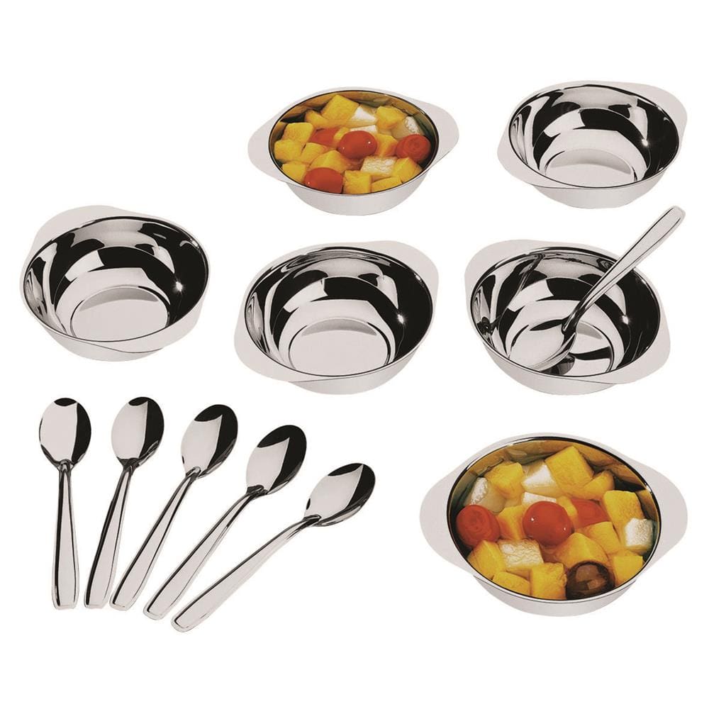 Conjunto de Tigelas para Sobremesa Brinox Jornata em Aço Inox 9,2 cm – 12 Peças