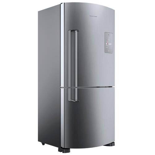 imagem-Geladeira Brastemp BRE80AK Frost Free com Smart Bar Inverse Inox - 573L - 220V