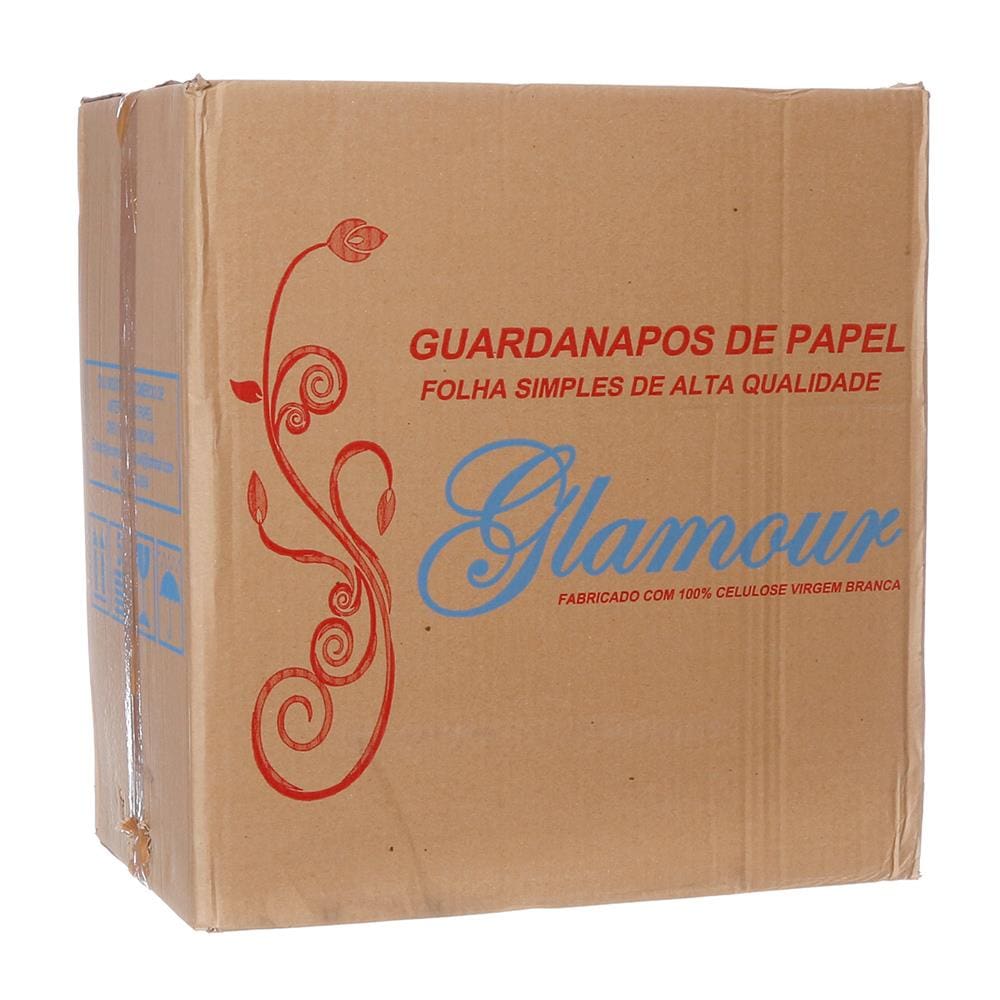Guardanapo de Papel Folha Dupla 23 X 22cm Pacote com 4000 Unidades Glamour