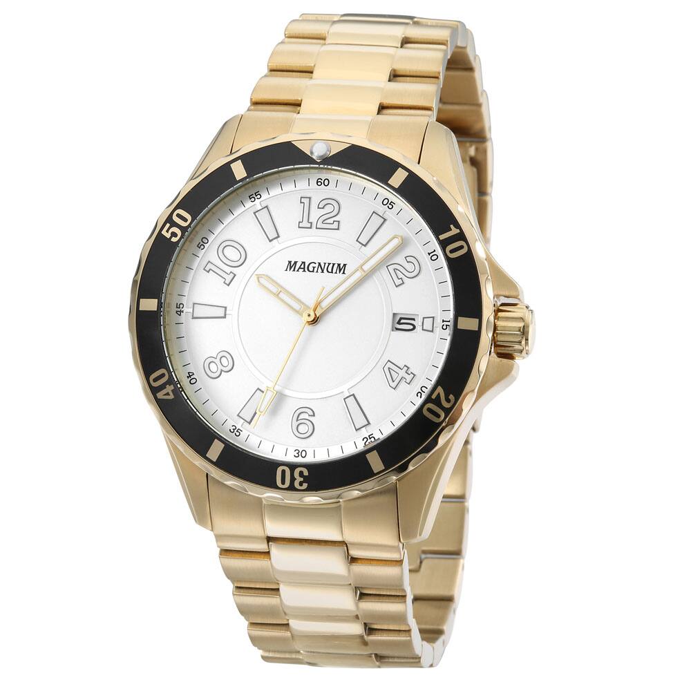 RELÓGIO MASCULINO DOURADO MAGNUM MA31355H