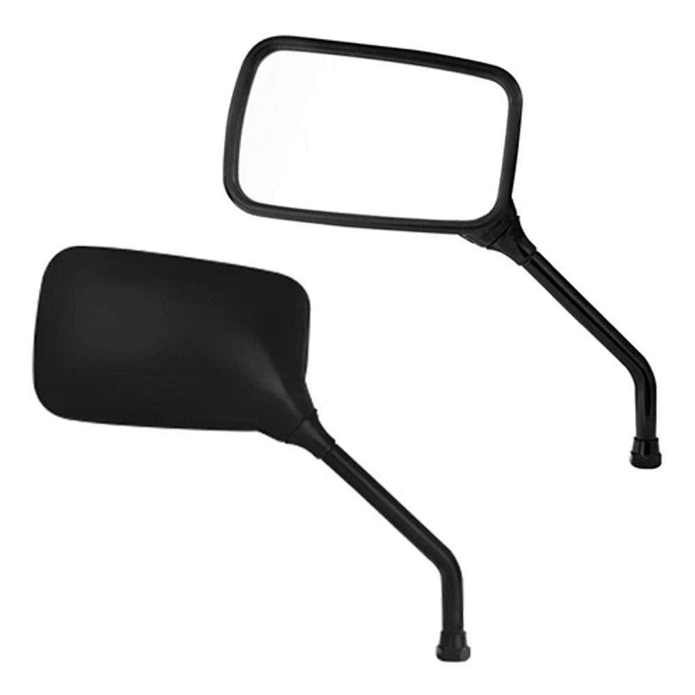 Retrovisor Moto Gvs Para Honda Strada Twister Preto Lente Prata (Par)