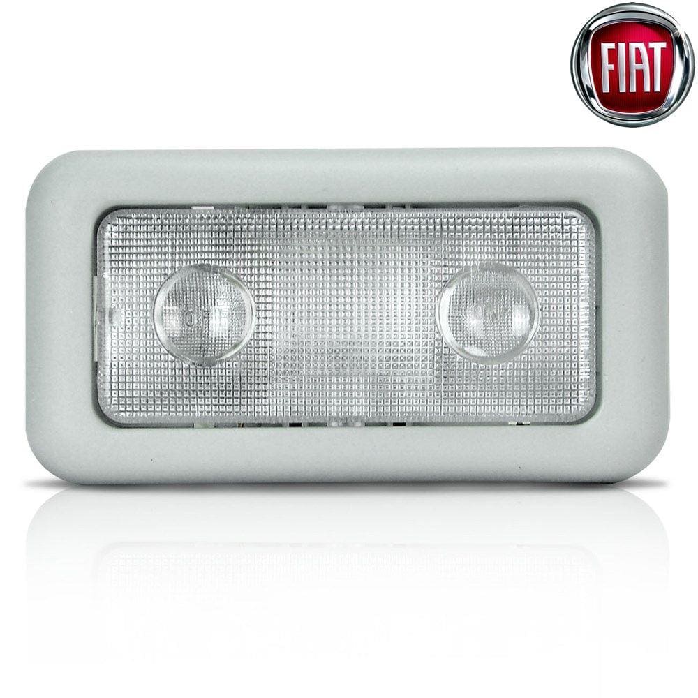 Lanterna Interna Do Teto Cinza Claro Com Lâmpada - Idea, Doblo, Punto 1.4, Novo Uno, Novo Fiorino, Ducato, Siena E Palio Weekend