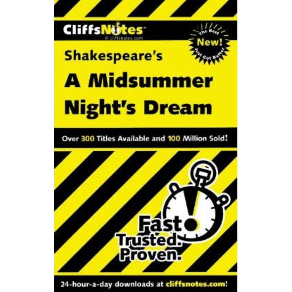 CLIFFSNOTES ON SHAKESPEARE´S A MIDSUMMER NIGHT´S DREAM