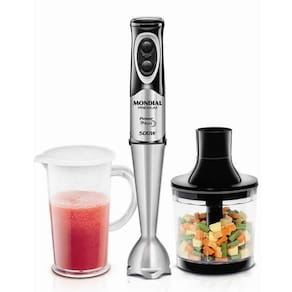 Power Mixer Mondial 2 em 1 Mixer e processador M-07 - Preto/Inox