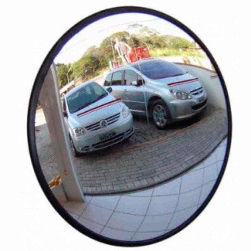 Espelho Convexo 40Cm Com Borda De Borracha