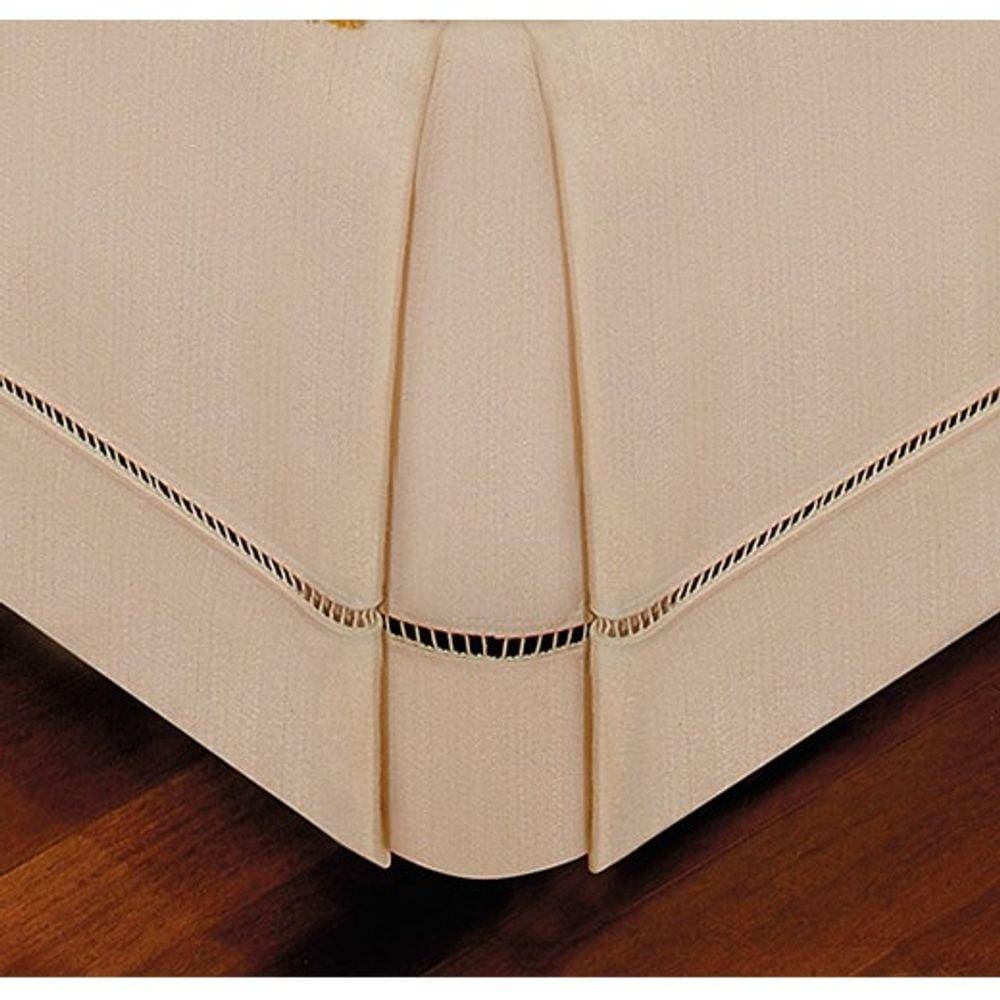 Saia Ponto Palito Bege Para Cama Box Solteiro 88x1,88x36