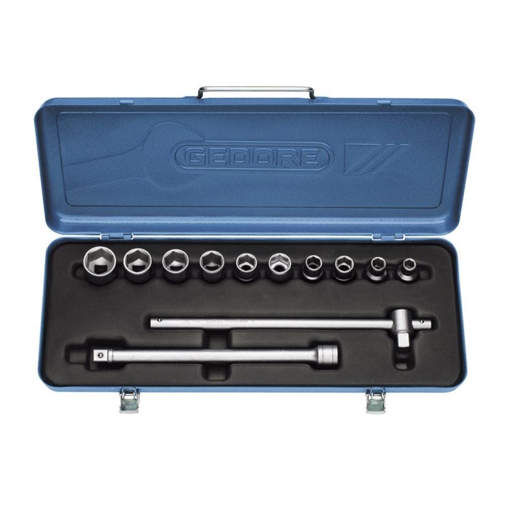 Jogo de Soquetes Encaixe 1/2`` 10 a 22mm 12 Peças 19NM Gedore
