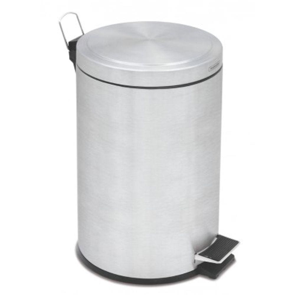 Lixeira Inox 12 Litros Com Pedal E Tampa Com Amortecedor Brasil Plus Tramontina 94538-512