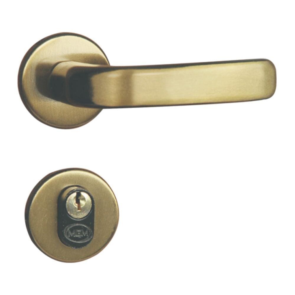 Fechadura Externa com Roseta MGM Stilo Bronze Latonado