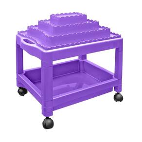 Carrinho Auxiliar Manicure Baby Para 120 Esmaltes, Roxo - Dompel