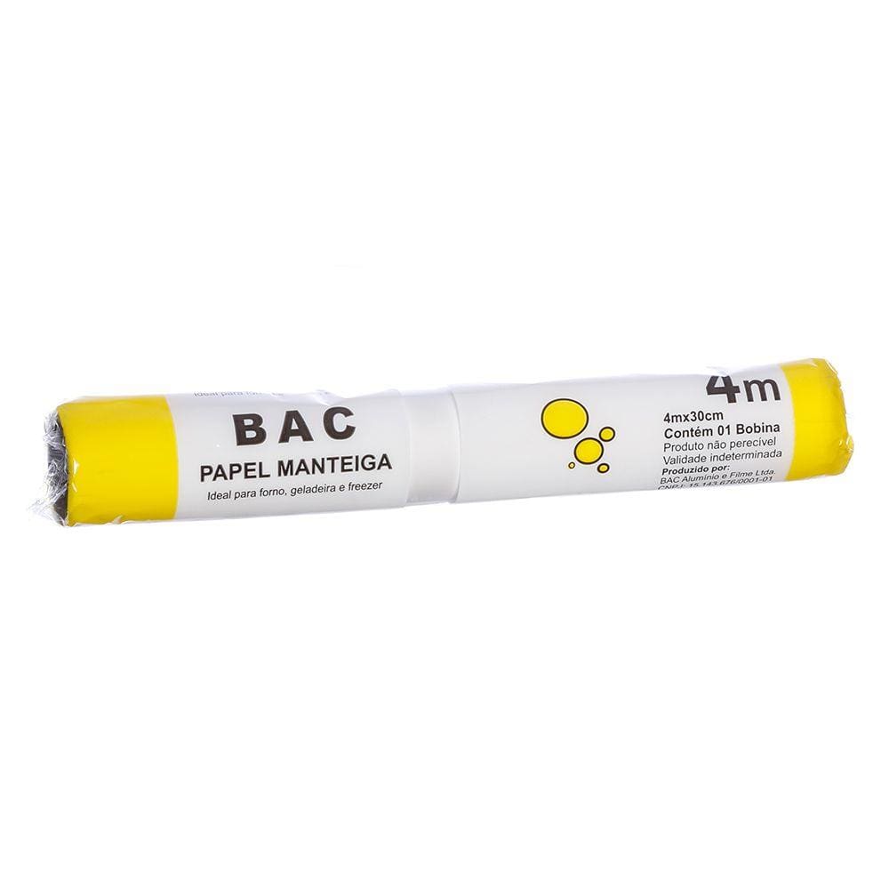 Rolo De Papel Manteiga 30Cm X 4,0M Bac