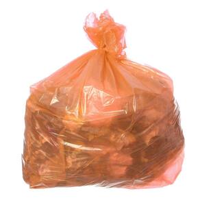 Saco Para Lixo Com Capacidade De 30 Litros Laranja Com 100 Unidades Itaquiti