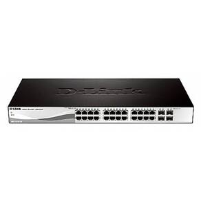 Switch 24p D-Link DGS-1210-28 - 24p 10/100/1000Mbps + 4p Combo/SFP - Gerenciável Web