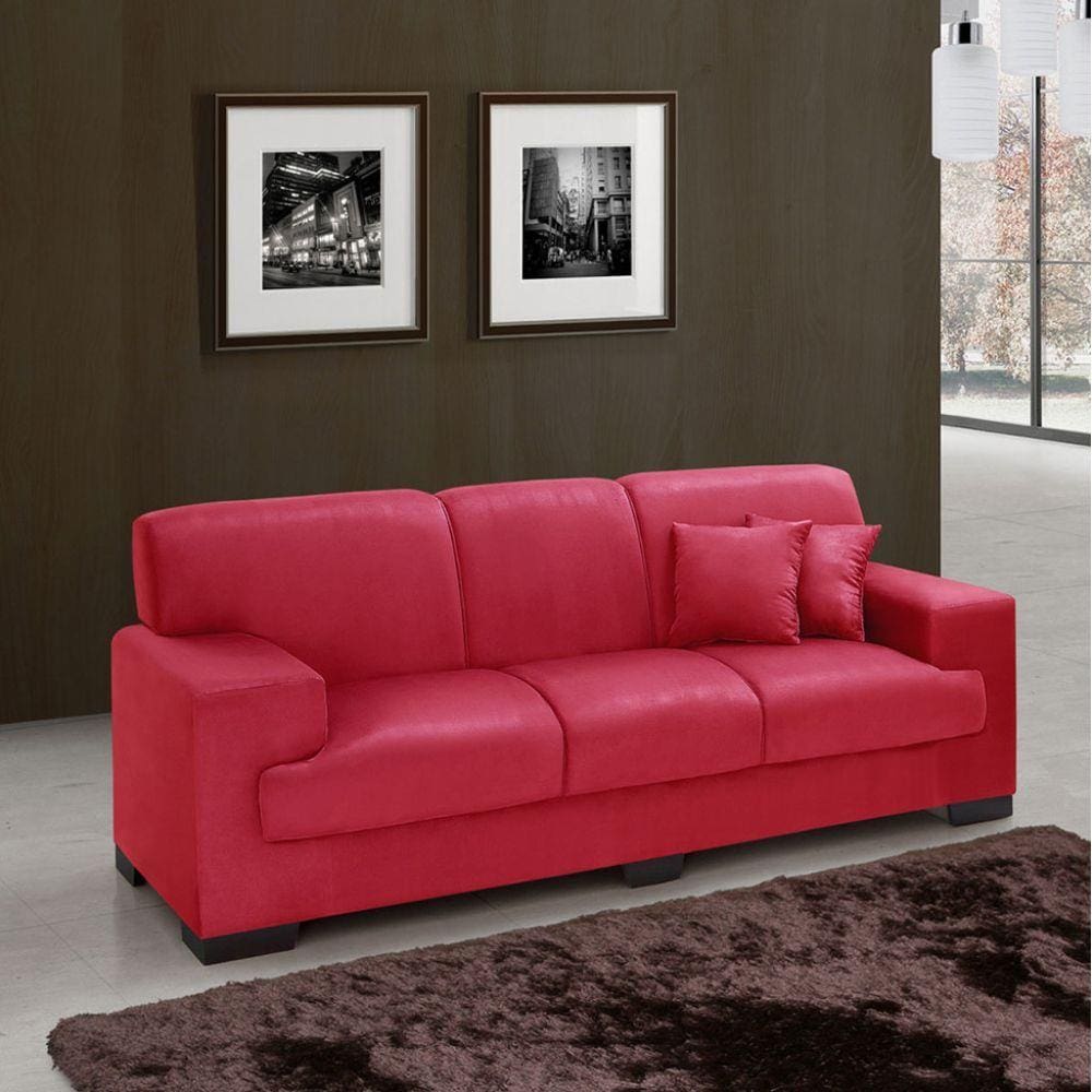 Sofá 3 Lugares Manuela Suede Império Estofados