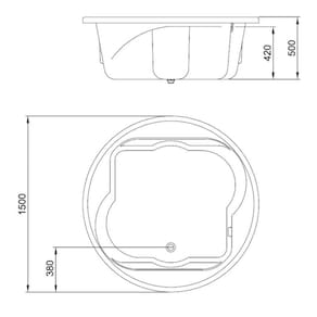 Banheira de Hidromassagem Ouro Fino Lunacril Premium 1,50m x 50cm 06 Jatos