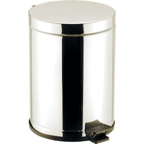 Lixeira Inox C/Pedal Recipiente Plástico 4,5 Lts - Viel