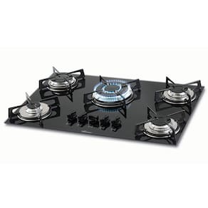 Fogão Cooktop 5 Bocas a Gás Tripla Chama Mesa de Vidro 5733 - Fischer