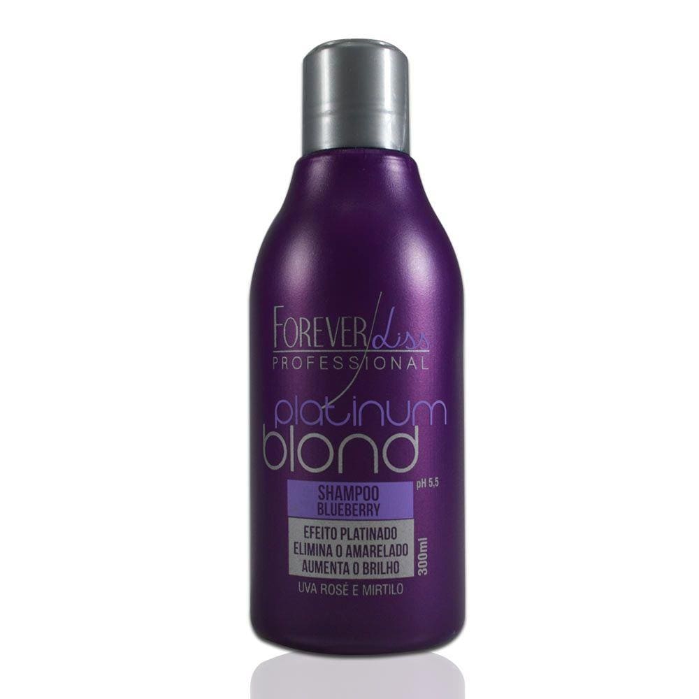 Forever Liss Platinum Blond Shampoo Blueberry Efeito Platinado - 300 ml
