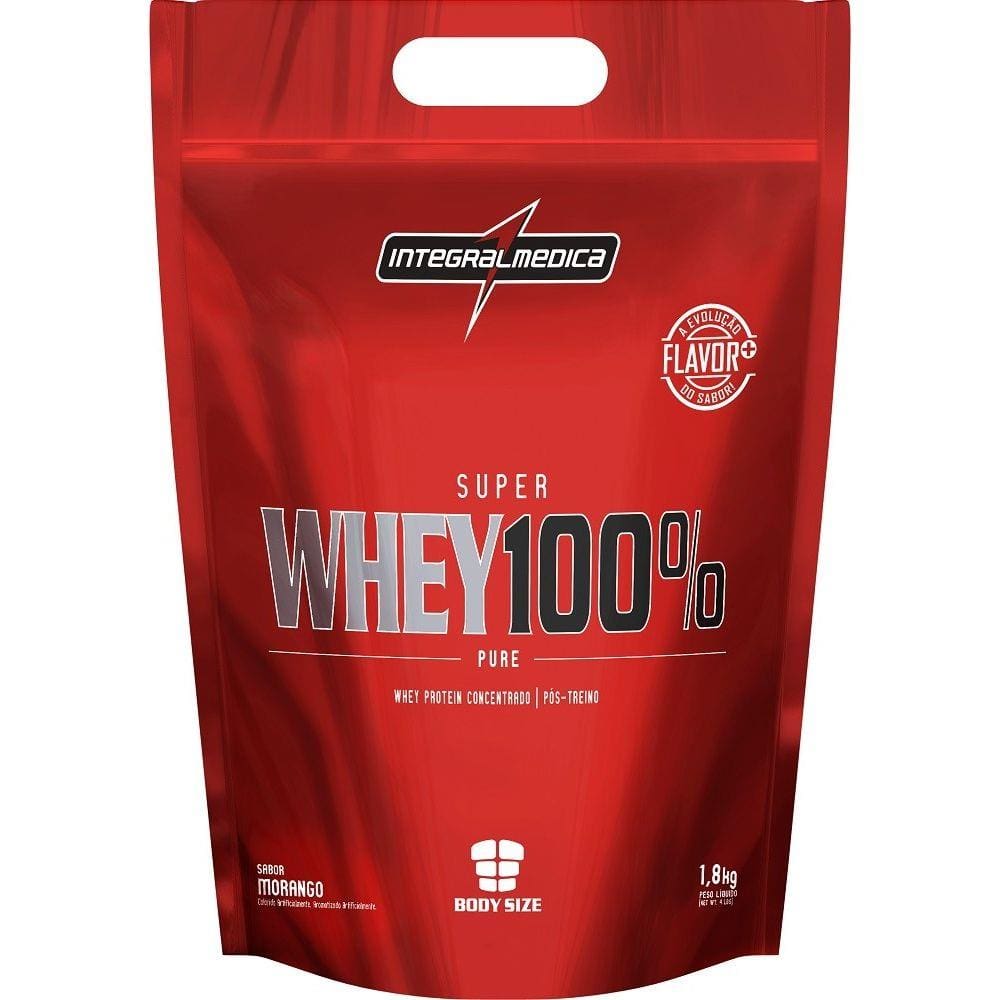 Super whey 100% sc de 1.8kg - Morango