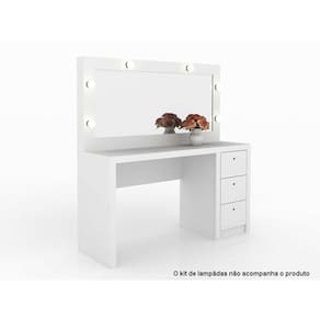 Penteadeira Camarim com Espelho PE-2001 - Tecno Mobili - Branco Fosco