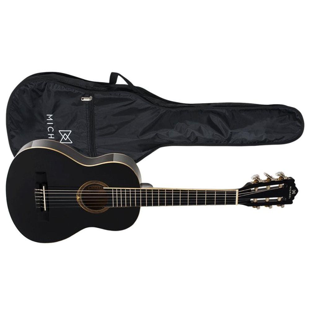Violão Michael Antares VM10E Clássico Infantil com Capa Preto (BK)