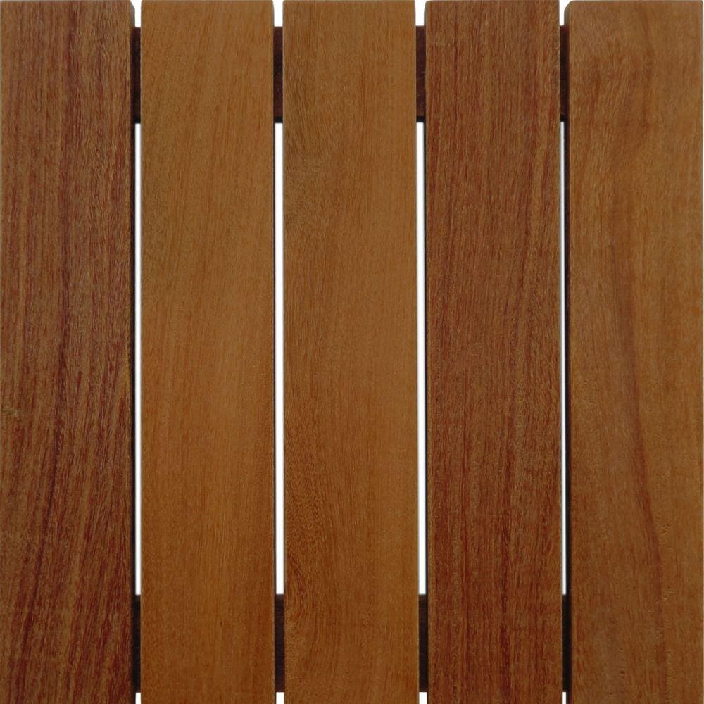 Deck de Madeira Modular Isabela 50cm x 50cm Placa Cumaru