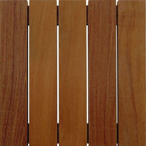 Deck de Madeira Modular Isabela 50cm x 50cm Placa Cumaru