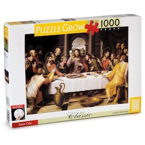 Puzzle - Quebra Cabeça 1000 Peças Santa Ceia - Grow