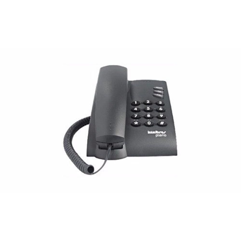 Telefone Com Fio Com Chave 3 Funções Intelbras Pleno Preto