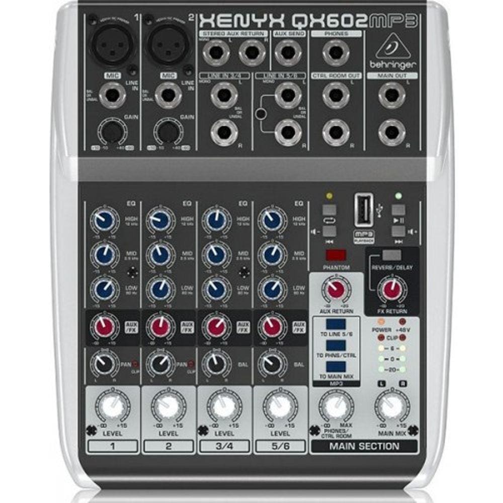 Mesa/Mixer Behringer Xenyx QX602MP3 - MS0043