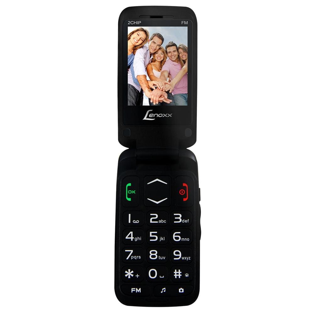 Celular Lenoxx CX 908 Preto com Tela 2.4”, Dual Chip, Câmera VGA, Bluetooth, MP3 e Rádio FM