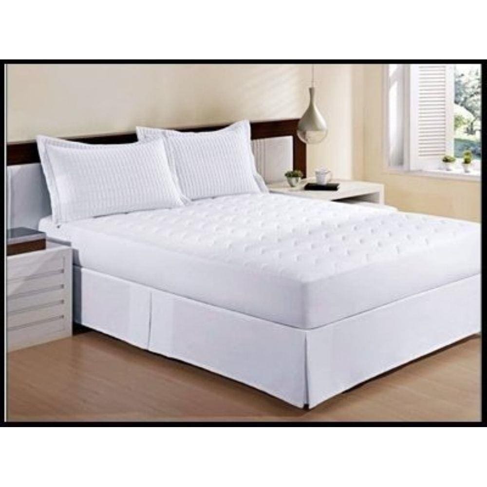 Saia Para Cama Box Queen 140 Fios Com Pregas 2,00 M X 1,60 M