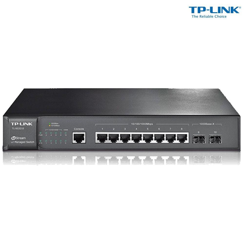Switch 08 Portas 10/100/1000Mbps Gigabit TL-SG3210 - TP-Link