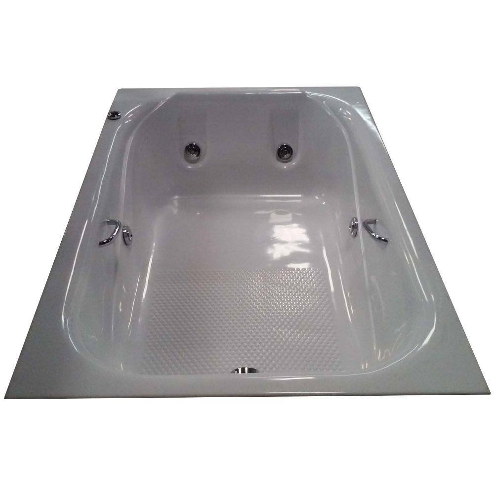 Banheira Hidromassagem Dupla Ouro Fino Cristal Branco