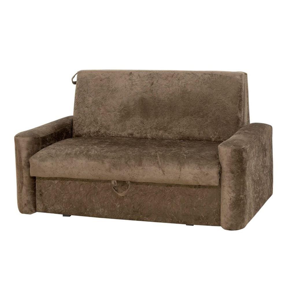 Sofá-Cama com Baú MX Carol Suede Amassado