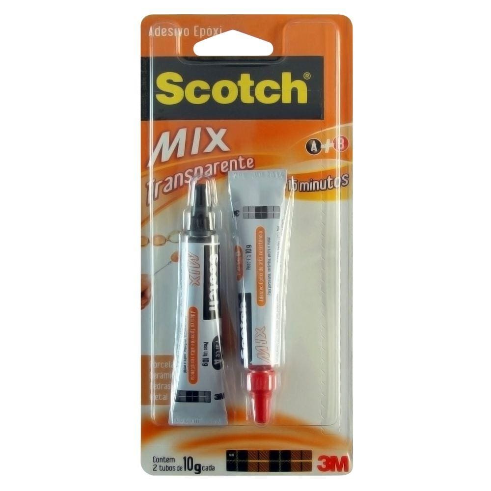 Cola Epóxi Scotch Mix Incolor 15 min Item