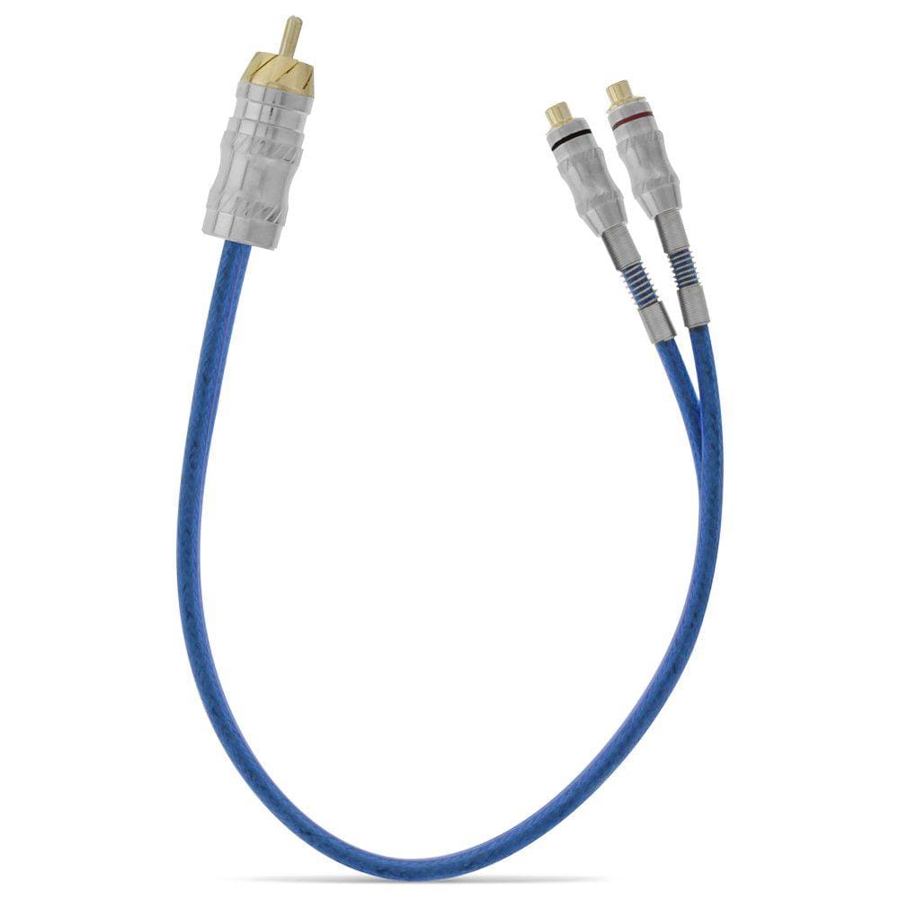 Cabo Y RCA Taramps Blindado TYB 1M/2F - 1 Conector Macho 2 Conectores Fêmeas Dupla Blindagem